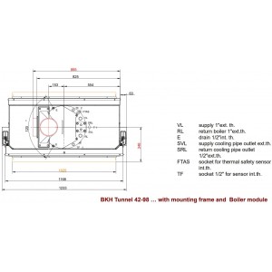 Каминная топка Brunner BKH 5.0 Tunnel 42-98 ST-KT