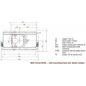 Каминная топка Brunner BKH 5.0 Tunnel 50-98 ST-KT