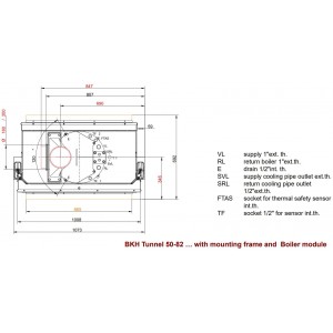 Каминная топка Brunner BKH 5.0 Tunnel 50-82 ST-KT