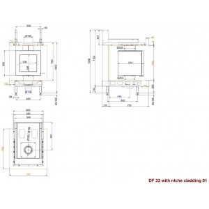 Каминная топка Brunner DF 33 с двойным остеклением