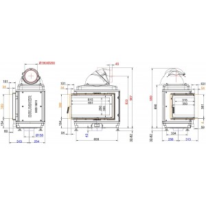 Каминная топка Brunner HKD 11 Corner DTL/DTR