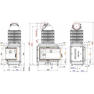 Каминная топка Brunner HKD 11 Corner DTL/DTR
