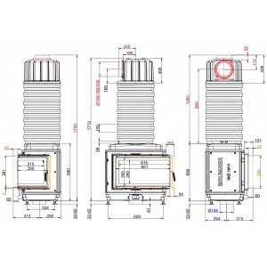 Каминная топка Brunner HKD 11 Corner DTL/DTR