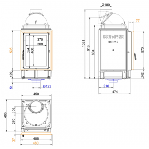 Каминная топка Brunner HKD 2.2