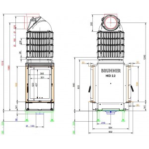 Каминная топка Brunner HKD 2.2 Round Tunnel