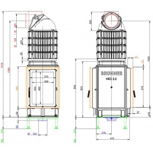 Каминная топка Brunner HKD 2.2 Tunnel