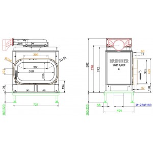 Каминная топка Brunner HKD 8