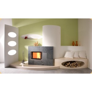Каминная топка Brunner Compact 51/67 прямое стекло, вертикальное открытие (с подъемом)