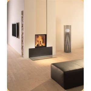 Каминная топка Brunner Compact 57/55 прямое стекло, вертикальное открытие (с подъемом)