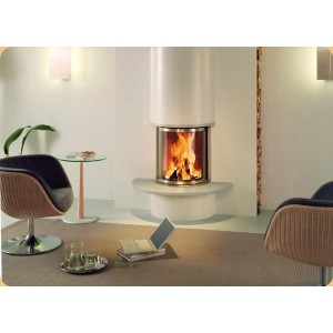 Каминная топка Brunner Compact 57/55 сферическое стекло, вертикальное открытие (с подъемом)