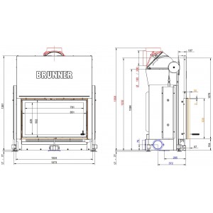 Каминная топка Brunner Stil-Kamin flat 53-88 +