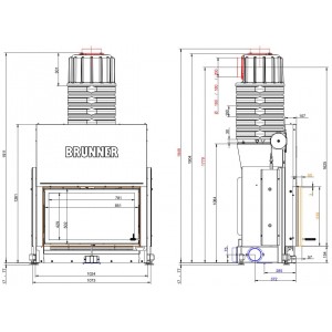 Каминная топка Brunner Stil-Kamin flat 53-88 +
