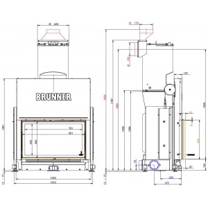 Каминная топка Brunner Stil-Kamin flat 53-88 +