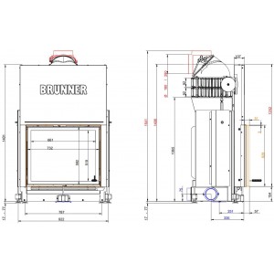 Каминная топка Brunner Stil-Kamin flat 62-76 +