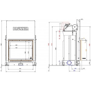 Каминная топка Brunner Stil-Kamin flat 62-76 +