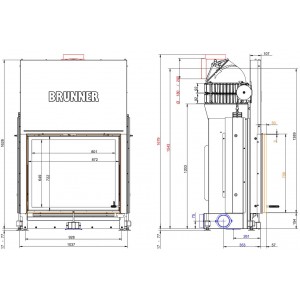 Каминная топка Brunner Stil-Kamin flat 75-90 +