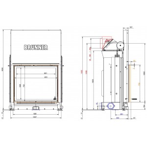 Каминная топка Brunner Stil-Kamin flat 75-90 +