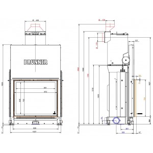 Каминная топка Brunner Stil-Kamin flat 75-90 +