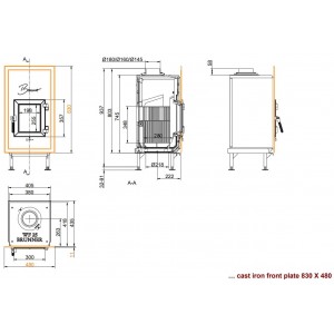 Каминная топка Brunner WF 25