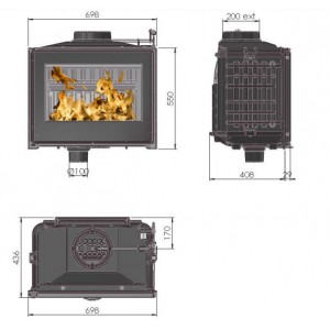 Каминная топка Chazelles F70L