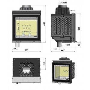 Каминная топка Chazelles HP 530 L