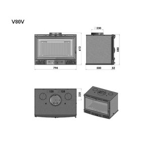 Каминная топка Chazelles V80V