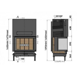 Каминная топка Chazelles Design D1000 VAD