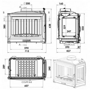 Каминная топка Chazelles D70D+GV