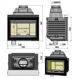 Каминная топка Chazelles HP 700 L
