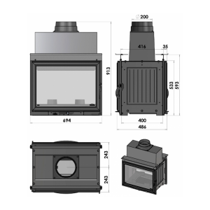 Каминная топка Chazelles CDF701L