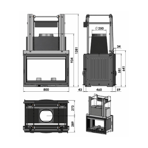 Каминная топка Chazelles CDF801R