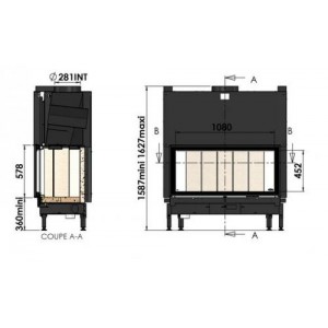 Каминная топка Chazelles Design D1350