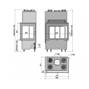 Каминная топка Chazelles Cloud 70 L VAD