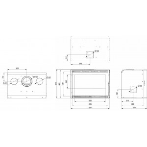 Каминная топка Defro Home Case S