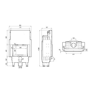 Каминная топка Defro Home Intra Slim SM G