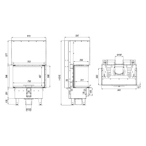 Каминная топка Defro Home Intra SM C G
