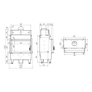 Каминная топка Defro Home Navi ME