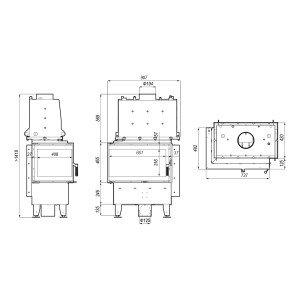 Каминная топка Defro Home Riva SM BP SHORT