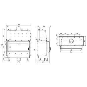 Каминная топка Defro Home Riva LA SHORT