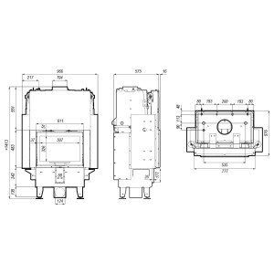 Каминная топка Defro Home Riva SM G SHORT