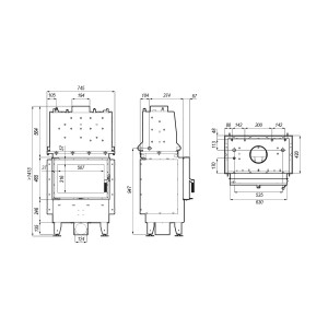 Каминная топка Defro Home Riva SM SHORT