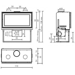 Каминная топка Edilkamin Screen 100 N