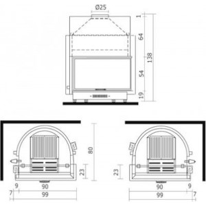 Каминная топка Edilkamin Acquatondo 29 sx