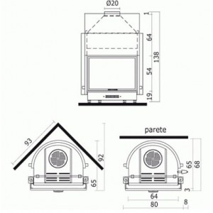 Каминная топка Edilkamin Acquatondo 22 Plus