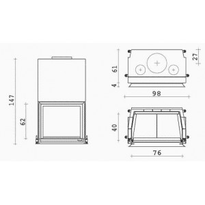 Каминная облицовка EdilKamin Dromond NA + топка Cristal 76