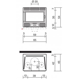 Каминная топка EdilKamin Firebox Deco 54 V