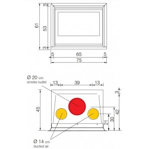 Каминная топка EdilKamin Firebox Luce Plus 54 N