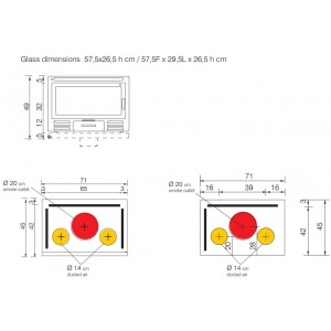 Каминная топка EdilKamin Firebox Riga 49 DX/SX V