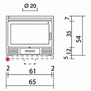 Каминная топка EdilKamin Firebox Riga 54 V