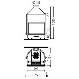 Каминная топка Edilkamin Idro 50 CS
